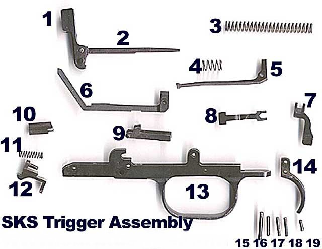SKS Trigger Parts Legend Part Part Description 1 Hammer 2 Hammer Strut 3 Ha...